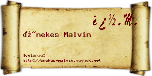Énekes Malvin névjegykártya